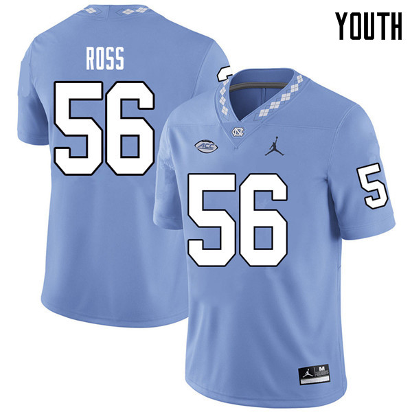 Jordan Brand Youth #56 Billy Ross North Carolina Tar Heels College Football Jerseys Sale-Carolina Bl